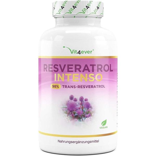 Direct purchase from Germany Resveratrol Premium with 500mg capsules: Japanese perennial root extract 98% trans Resveratrol 60 capsules Lab tested vegan, quantity, see details