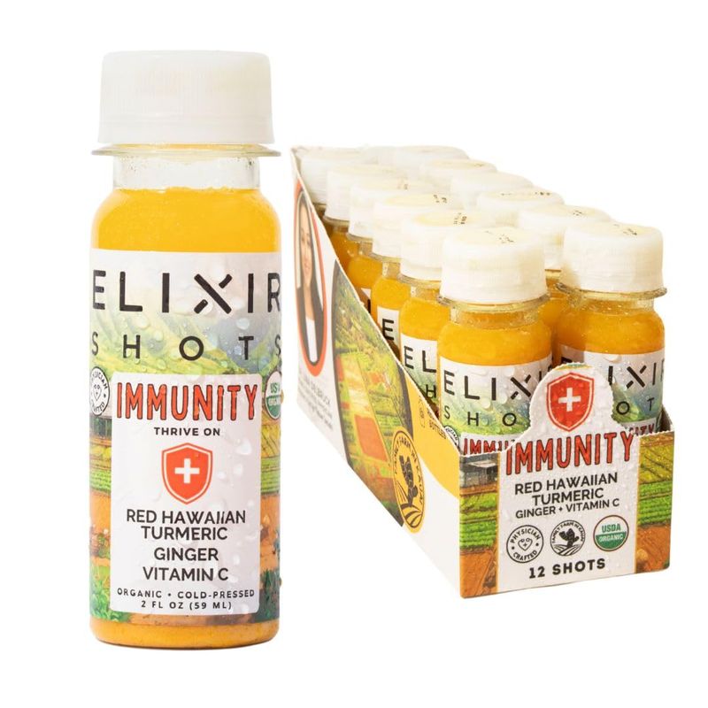 Elixir Shots, Immunity Boost Wellness Shot with Cold-Pressed Turmeric ...