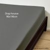 Duquennoy & Lepers - Fitted Sheet 30 cm - Percale 80 Thread Count - 90 x 190 cm, Grey