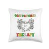 Occupational Therapy Skeleton Hand Christmas Light Heartbeat Throw Pillow