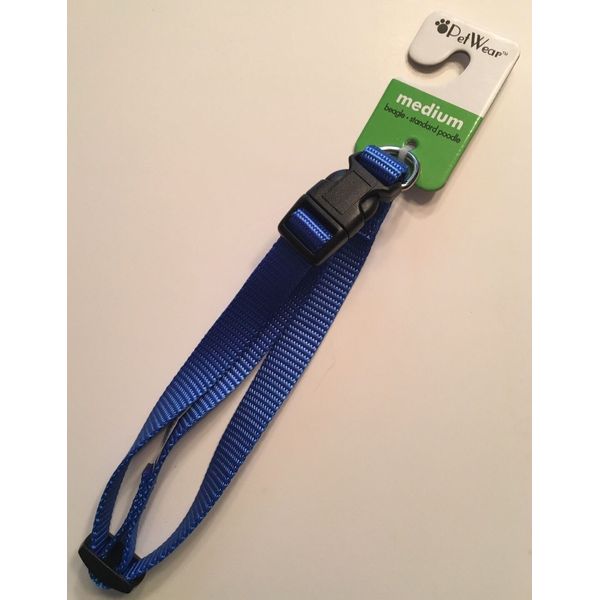 NEW Dog Collar Medium Blue Nylon 5/8" Adjustable 14"-20" Beagle Spaniel Petwear