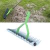 Robust Lawn Thatching Rake with Handle, Efficient Dethatcher for Yard Garden, Versatile Grass Grooming Tool, Deep Cleaning Dead Grass, Promotes Healthy Growth