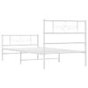 SKM Bed Frame White Steel Single Modern Bed Frame Rectangular,White (Weight 30.64KG)