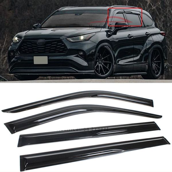 For 2008-2013 Toyota Highlander Window Visor Vent Shade Rain Guards Deflector