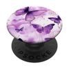 Moonlight Lavender Purple Pattern Cute Butterflies PopSockets Swappable PopGrip