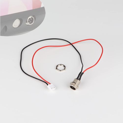 Hoverboard Charger Port Replacement Accessories for Electric Self Balancing Scooter, 3 Prong 2 Wires Charging Port Compatible with Swegway Swagtron Swagboard CHO Self-Balancing Hover Board