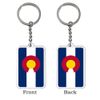 FHZJKJX 2 Pack Colorado Flag Keychain Key Ring-(Colorado)