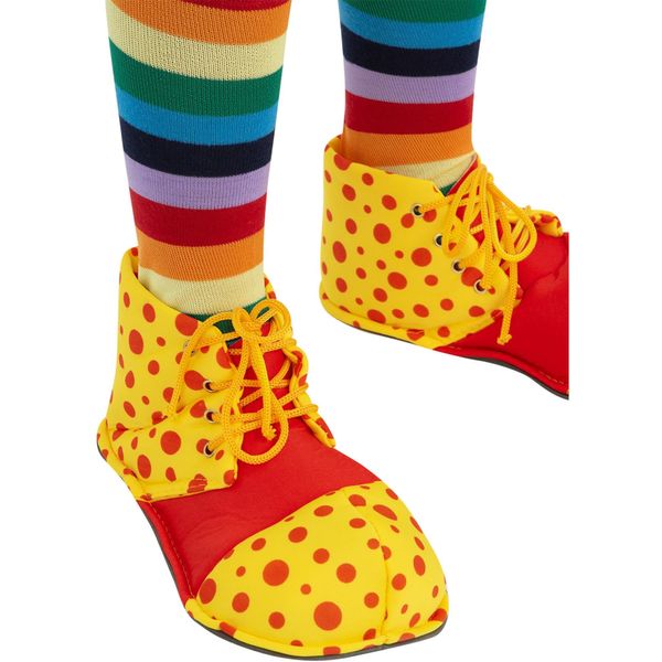 Smiffys Kids Clown Shoe Covers One Size Fits Sizes Up to UK Size 2, Boys Fancy Dress, Child Dress Up Accessories