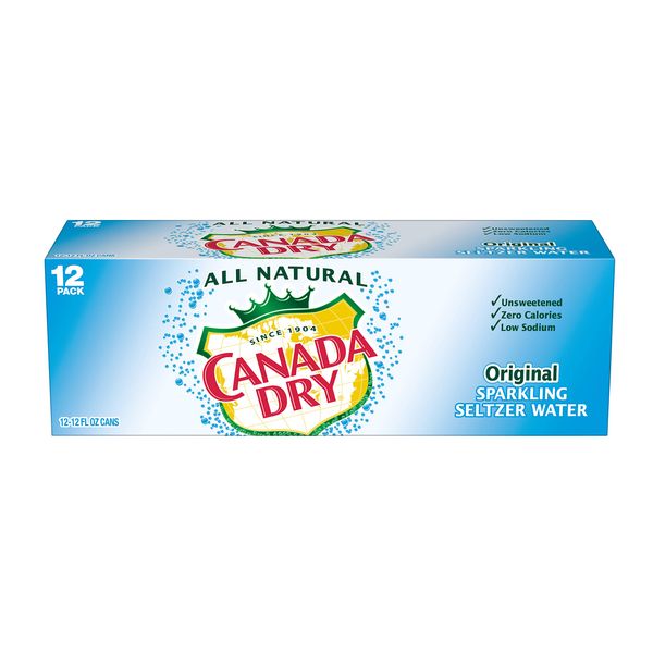 Canada Dry Original Sparkling Seltzer Water, 12 fl oz cans, 12 pack