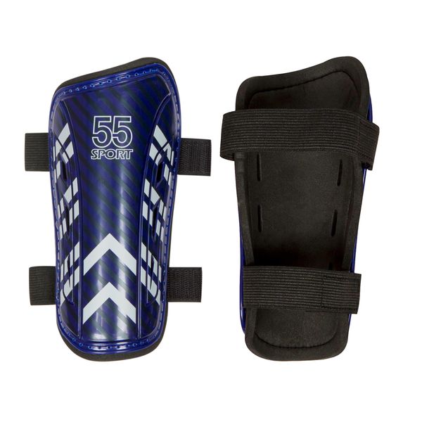 55 Sport Eclipse Lite Ventilated Football Shin Guards - Midnight Blue - Small