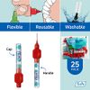 TEPE Interdental Brush Original, Soft Dental Brush for Teeth Cleaning, Pack of 25, 0.5 mm, Extra-Small Gaps/Small Gaps, Red, Size 2