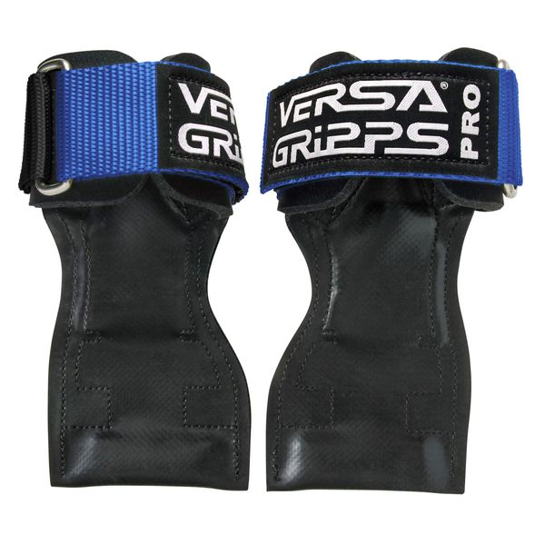 Versa Gripps® Pro, Made in the USA, Wrist Straps for Weightlifting Alternative, the Best Training Accessory, Blue Pacific/Black, S