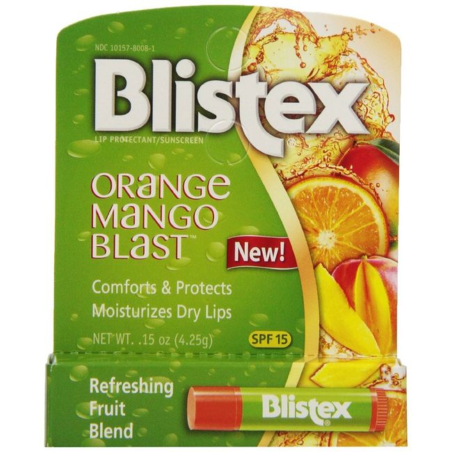 Blistex Turuncu Mango Blast Dudak Balsamı, 0.15 Ounce