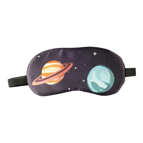 Rumyve Sleep Eye Mask,Comfortable Eye Blinder with Adjustable Strap,Space Cartoon Pattern Sleeping aid Eye Covers for Night Nap Travel