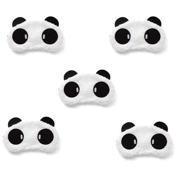 Gofidin 5 Piece Durable Cartoon Panda Sleep Eye Mask Plush Fabric Eye Protection Pad Uni Soft Patch Hot