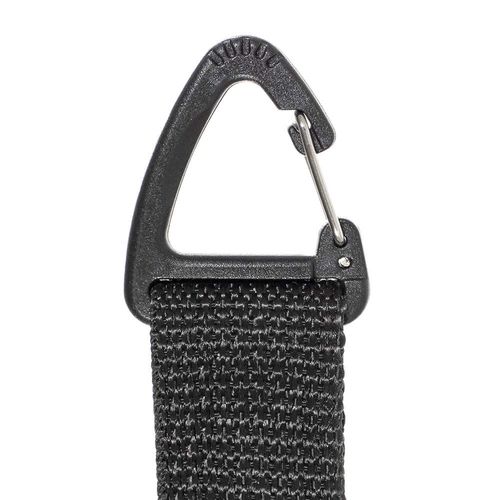 West Coast Paracord Black Plastic Triangle Carabiner Clips with Strap Slit