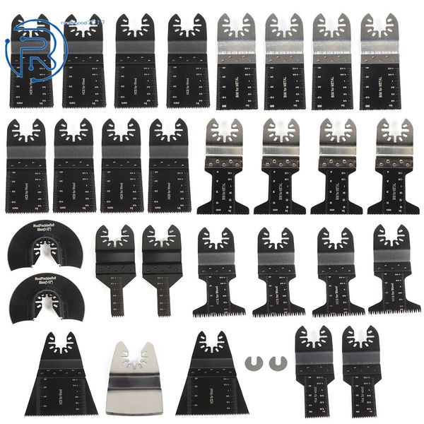 31 Pcs Universal Quick Release Multitool Oscillating Saw Blades Accessories US