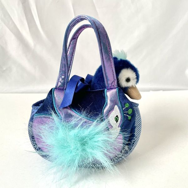 Aurora Mora Peacock Plush Fancy Pals 7" Stuffed Animal Toy Pet Carrier Purse Bag