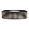 Checked Taffeta Ribbon - Brown/Cream (3/8")