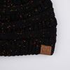 C.C Unisex Ribbed Confetti Knit Beanie (HAT-33) (Black)