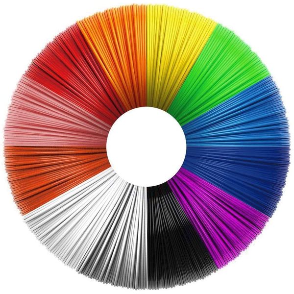 Uzone 3D Pen Filament Refills 1.75mm PLA, 12 Colors 10Ft per Color Total 120Ft 3D Printing Pen Filament 3D Printer Refills for 3D printing equipment and 3D Pen