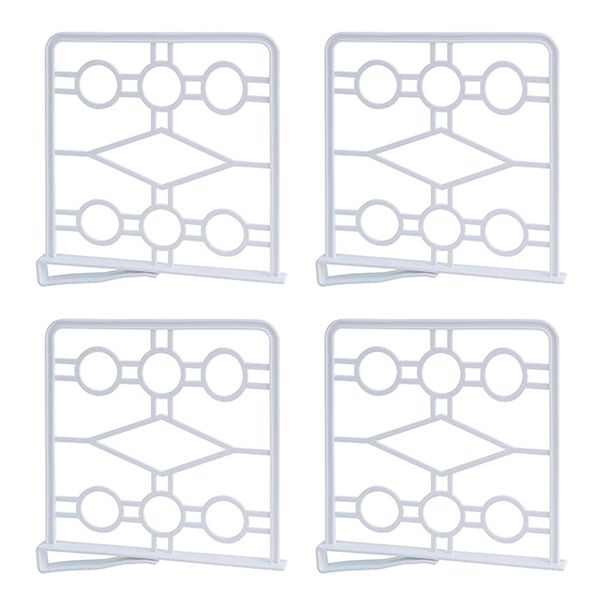 4 Pieces Closet Shelf Dividers, Plastic Shelf Divider Separator, Practical Shelf Dividers, Wardrobe Partition Board, Shelf Dividers with Clip, for Bedroom, Bathroom, Kitchen and Office (White)