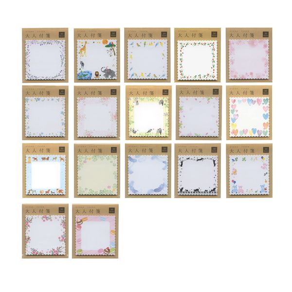 CGMS1015 Adult Sticky Notes, Die Cut, 30 Sheets, Macaron, Elegant, Simple