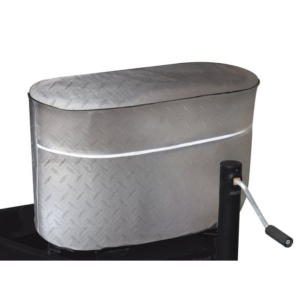 ADCO 2713 Silver Double 30 Diamond Plated Steel Vinyl Propane Tank Cover