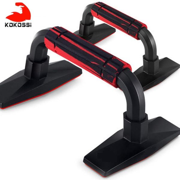 Pair of 1 Rubber Stands Fitness Building Train Bars Push Ups Abdominal Workout Muscle Hand Grips Body Ko, 02=Gray