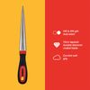 Amtech E2556 Diamond Sharpening File for Scissors, Knives and Garden Tools, 2-Sided Flat and Curved