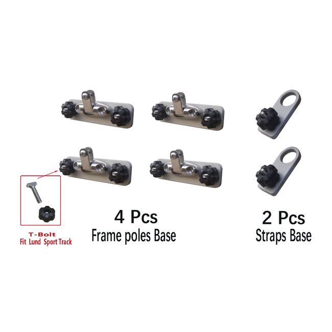 Brocraft Lund Boat Sport Tracker Bimini Top Mount/Canopy Mounts/Lund