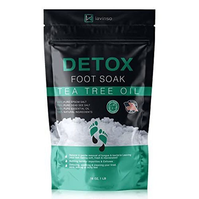 Tea Tree Oil Foot Soak with Epsom Salt - Made in USA - for Toenail Fungus Ath...