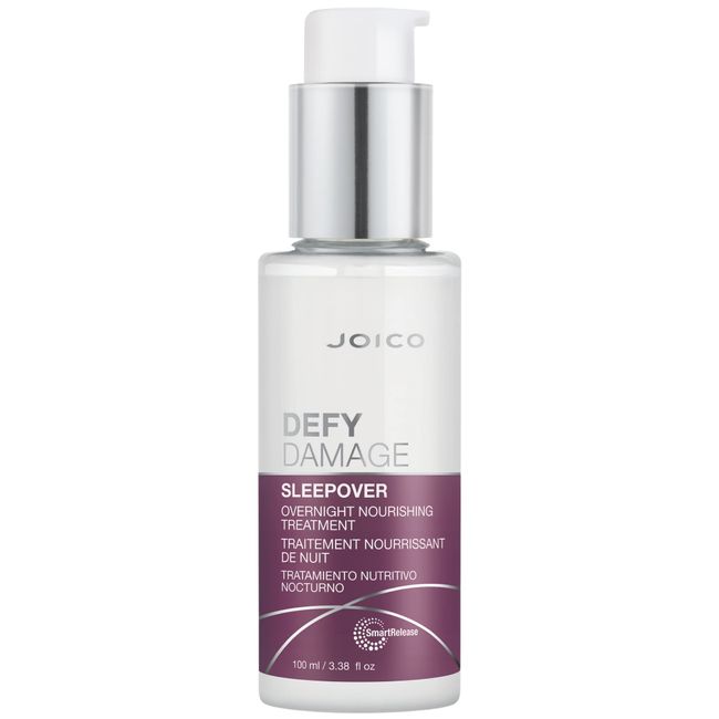 Joico Defy Damage Sleepover Overnight Nourishing Treatment | Instantly Softens & Smooths | Strengthen Bonds | Reduce Breakage & Split Ends | No Rinse Formula | With Arginine & Keratin | 3.38 oz