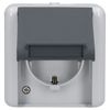 JUNG 820W Single Surface-Mounted housing Socket Grey 820 W