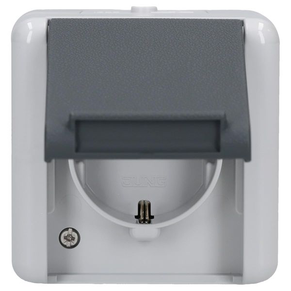 JUNG 820W Single Surface-Mounted housing Socket Grey 820 W