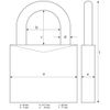 ABUS 20128 Brass Combination Lock 165/40 SB, Size: 40 mm