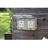 Mercury 429.918UK | Weatherproof Double Mains Outdoor Socket