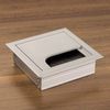 SOTECH CAVO Cable Outlet Tidy Insert Cable Organiser Rectangular Aluminium Surface Silver