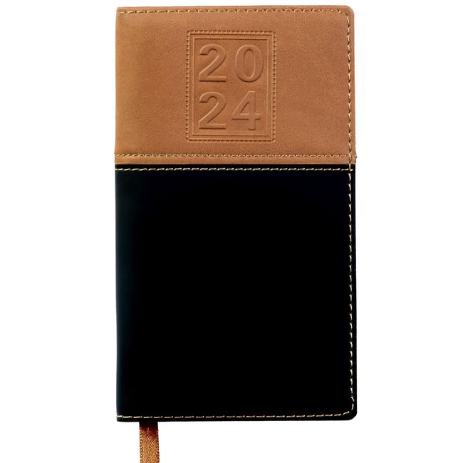 2024 Pocket Planner/Pocket Calendar 3.5" x 6": Includes 14 Months (November 2023 to December 2024) / 2024 Weekly Planner/Weekly Agenda/Monthly Calendar Organizer (Black/Brown)