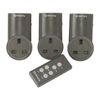 kenable Remote Control Mains Socket Energy Saving Mains Power Adapter Set of 3