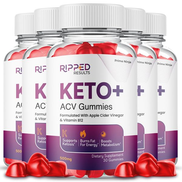 Ripped Results Keto ACV gummies, Maximum Strength Official Gummies (5 Pack)