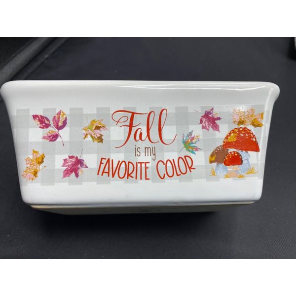 Royal Norfolk Mini Loaf Pan ‘FALL IS MY FAVORITE COLOR’ Stoneware