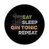 eat sleep gin tonic repeat - GIN PopSockets with interchangeable PopGrip