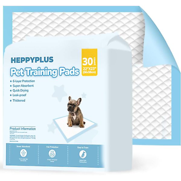 Dog Pee Pads 22"X23" , 30 Count Disposable Puppy Pads Pee Pads for Dogs, Pet Tra