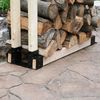 2Pcs Outdoor Firewood Log Storage Rack Bracket Kit Fireplace Log Rack Holder