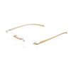 Henghao Reading Glasses Blue Light Cut Lightweight Aluminum Frame Rimless Reading Glasses Fashionable Reading Glasses Senior Glasses H6021 (Gold, +3.50)