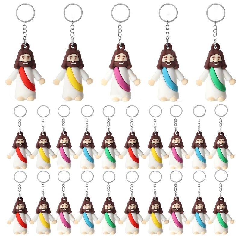 Voopurbic 25 Pack Mini Jesus Figurines Keychains, Christian Little ...