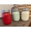 New Hand Poured Green Peppermint Eucalyptus Mason Jar 16oz Candle