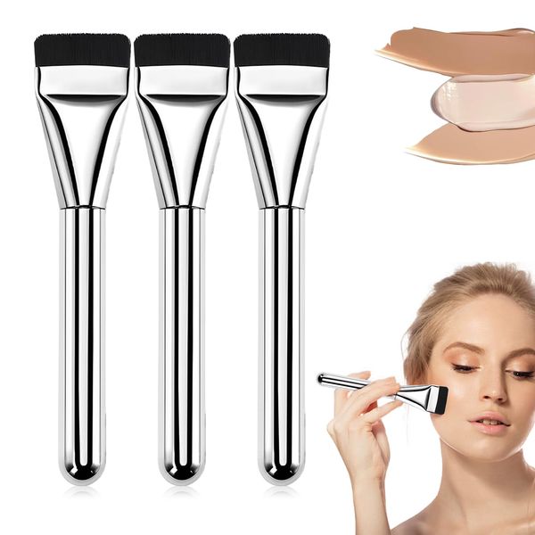 Rienan 3 stück Make Up Pinsel Foundation Pinsel Pinsel Makeup Makeup Pinsel Puderpinsel Foundation Brush Make Up Brush Pinsel Make Up Hochwertiger Kosmetikpinsel mit Faserborsten für Frauen Mädchen.