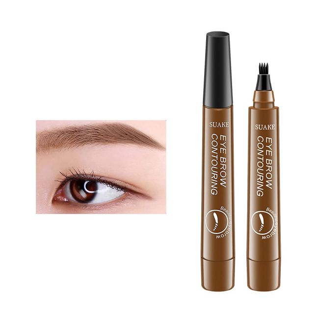 Eyebrow Pen - Upgrade Eyebrow TattooPen, Eyebrow Makeup, Long Lasting, Waterproof and Smudge-proof (Light brown)